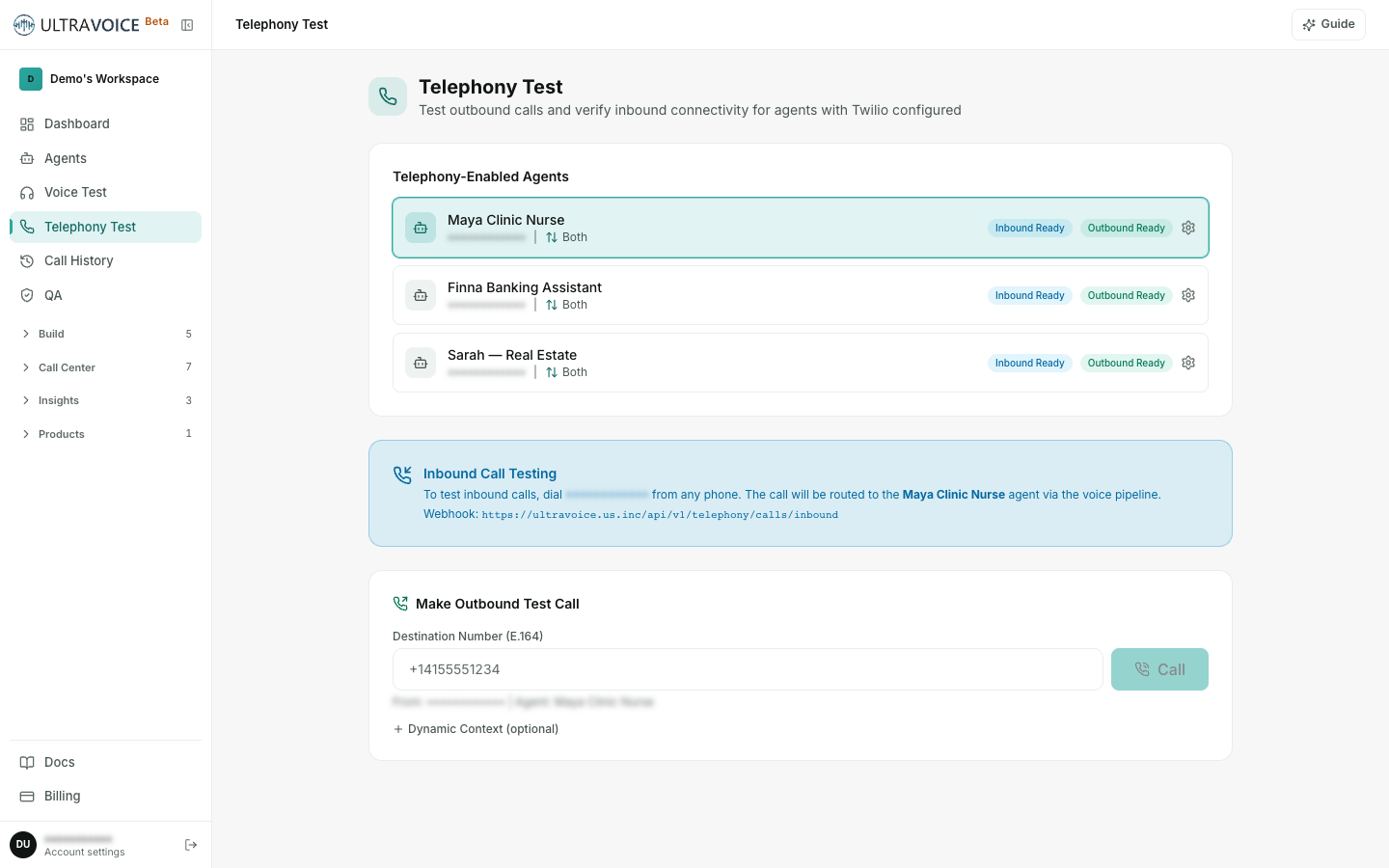 Telephony Test