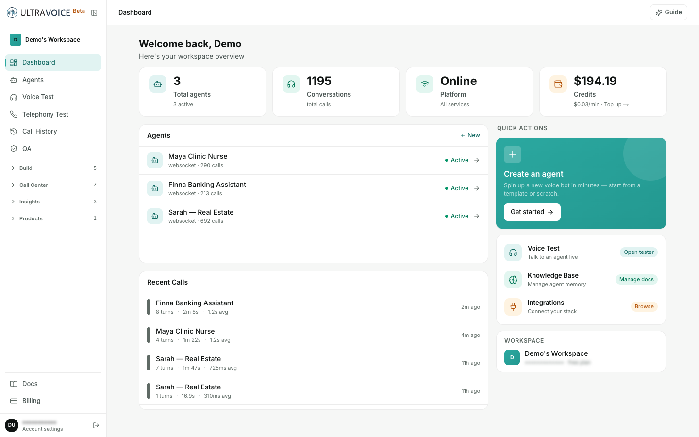 Dashboard overview