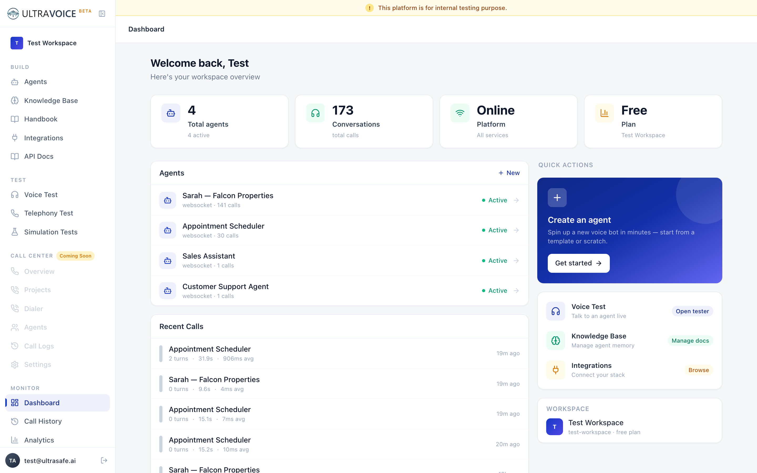 Dashboard overview